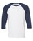 BELLA + CANVAS® Unisex Crewneck Three Quarter Sleeve Baseball Tee